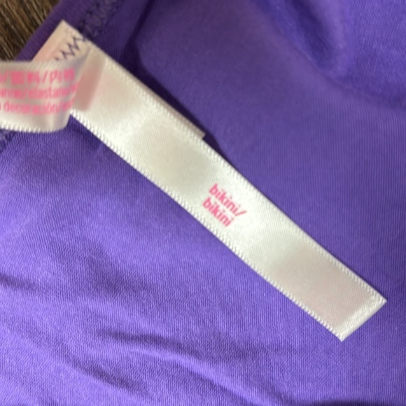 Victoria's Secret PINK Bikini Panty Size M ‘Love Pink’ purple NWOT - Picture 5 of 5